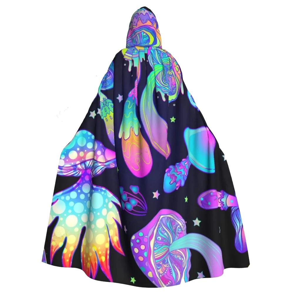 VIBRANT MUSHROOM HOODED CLOAK