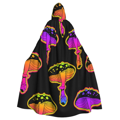 VIBRANT MUSHROOM HOODED CLOAK