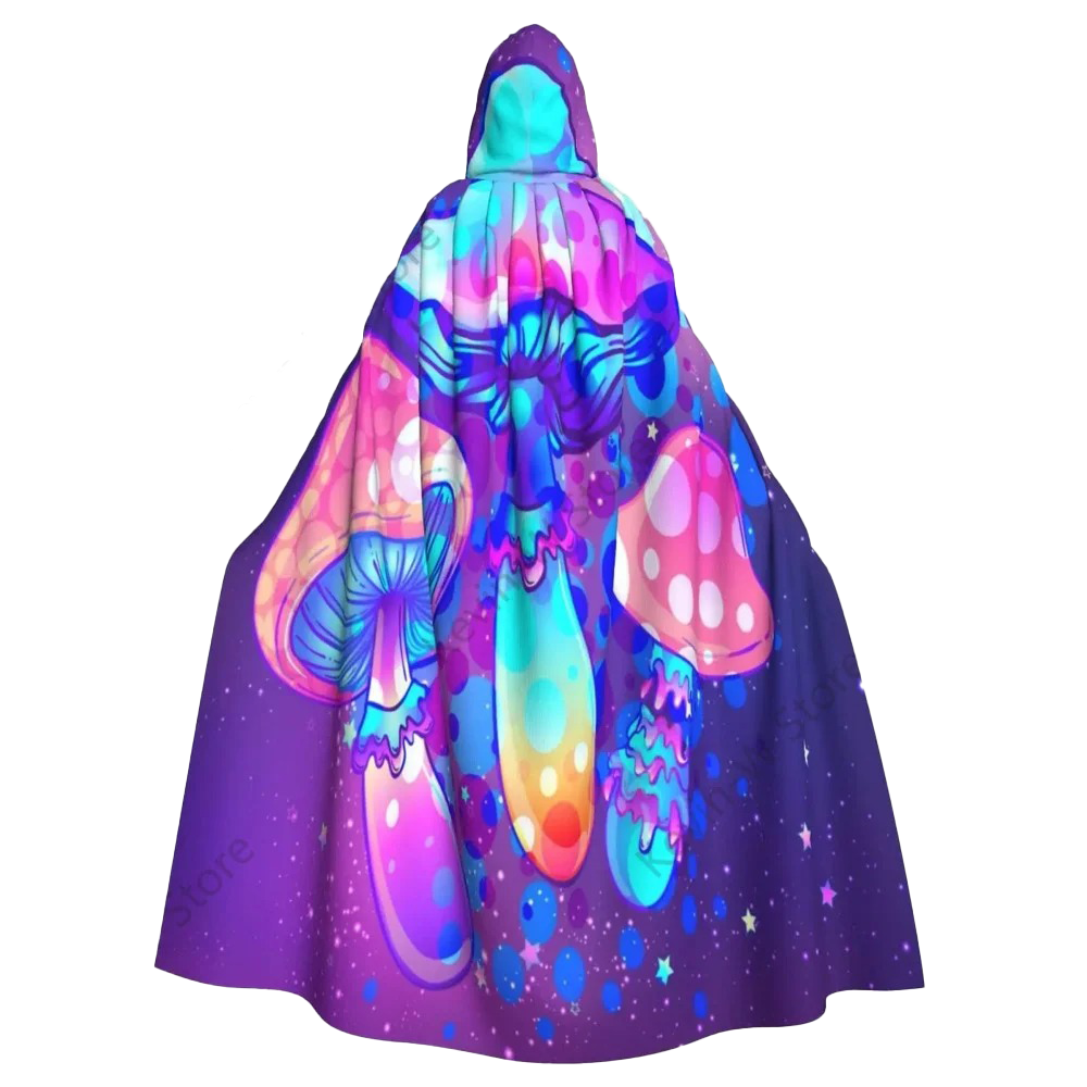 VIBRANT MUSHROOM HOODED CLOAK