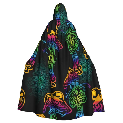 VIBRANT MUSHROOM HOODED CLOAK