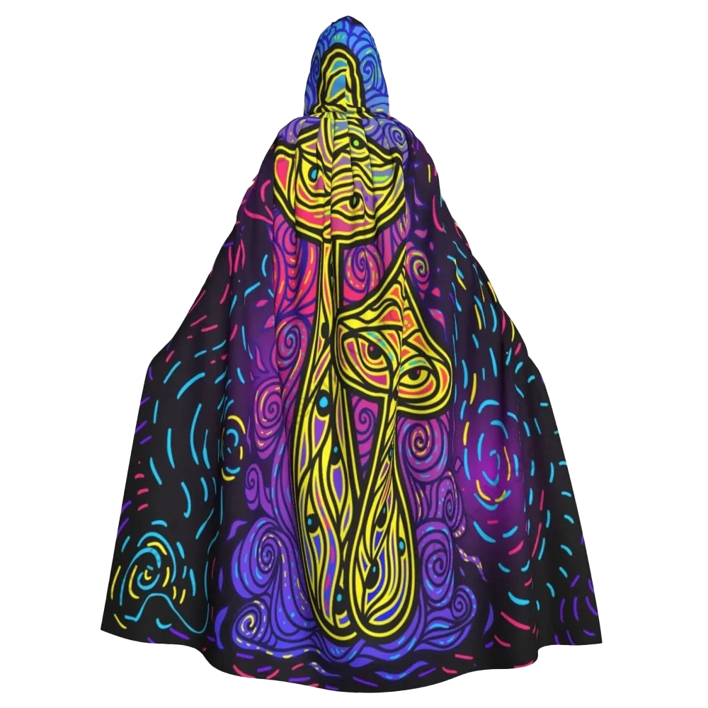 VIBRANT MUSHROOM HOODED CLOAK