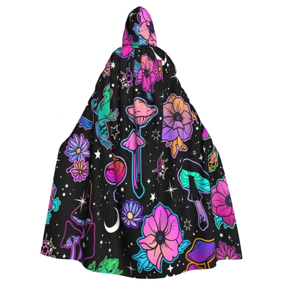 VIBRANT MUSHROOM HOODED CLOAK