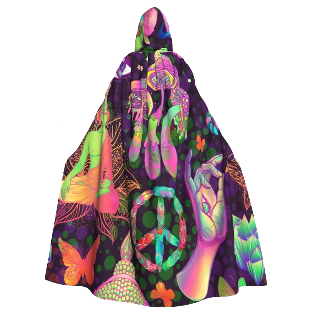 VIBRANT MUSHROOM HOODED CLOAK