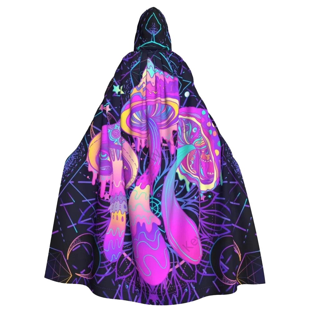 VIBRANT MUSHROOM HOODED CLOAK