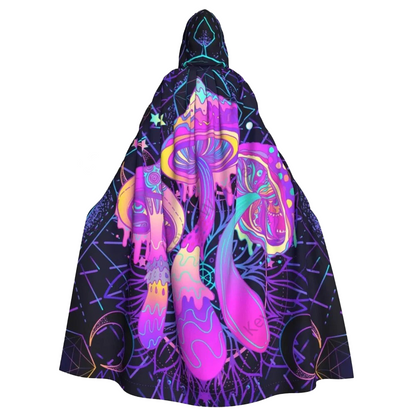 VIBRANT MUSHROOM HOODED CLOAK