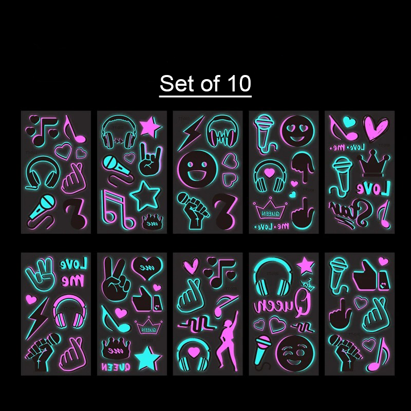 UV LIGHT TEMPORARY TATTOOS