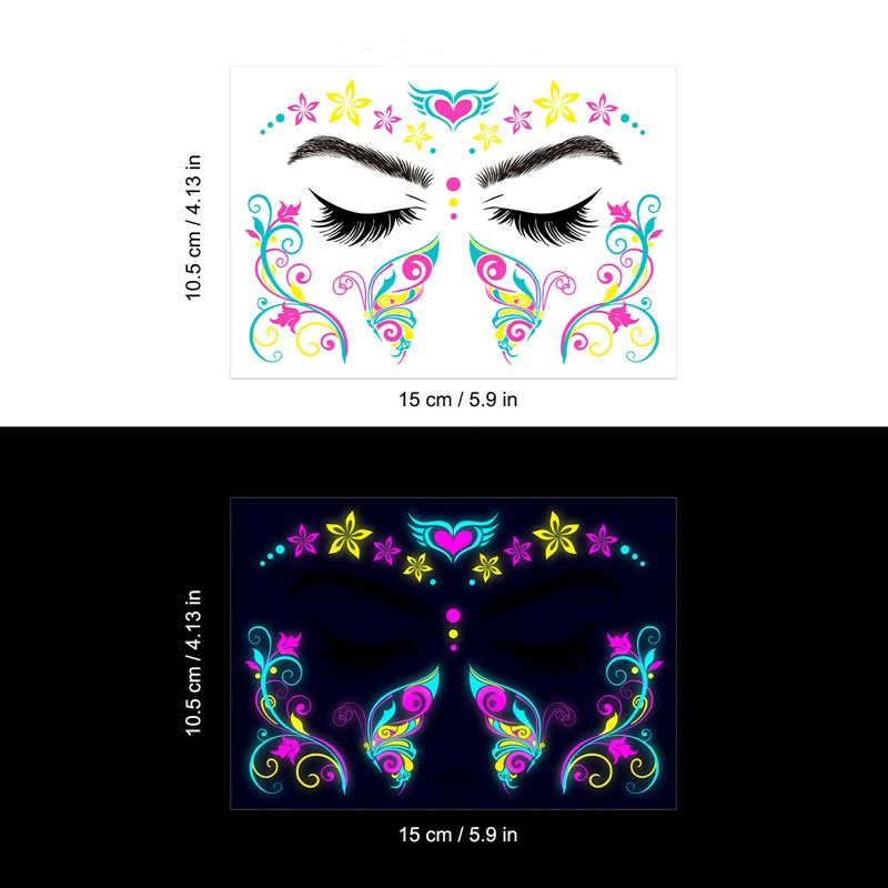 UV LIGHT TEMPORARY TATTOOS