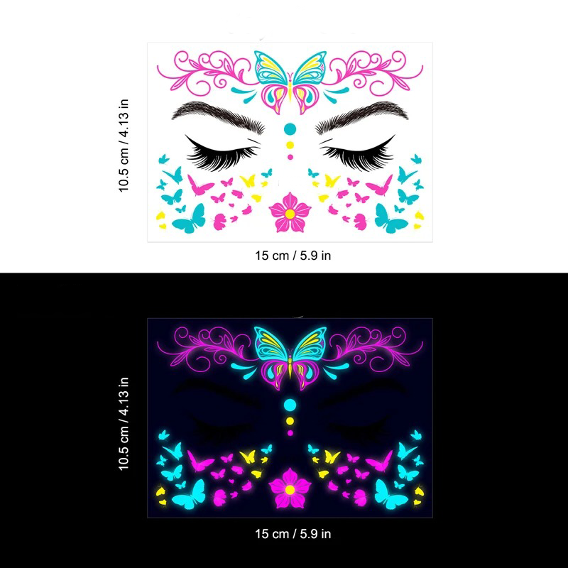 UV LIGHT TEMPORARY TATTOOS