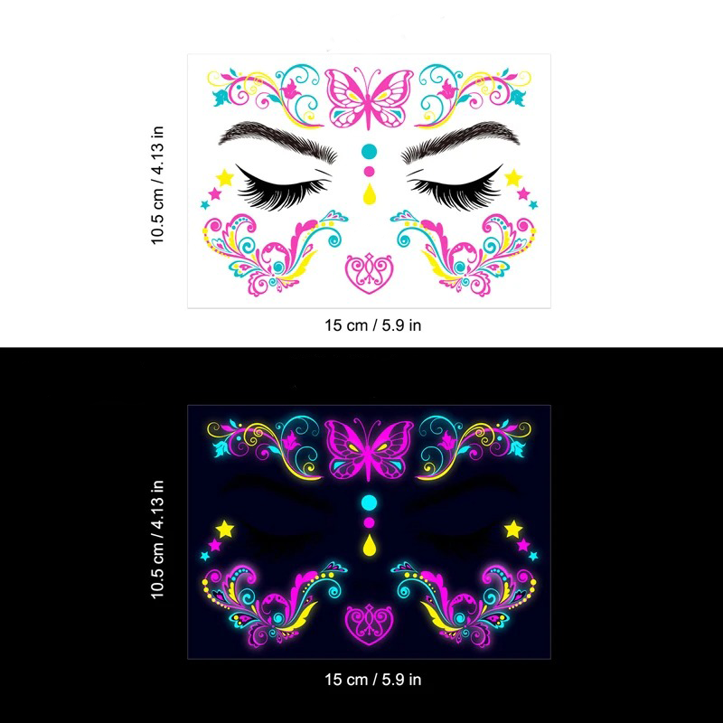 UV LIGHT TEMPORARY TATTOOS