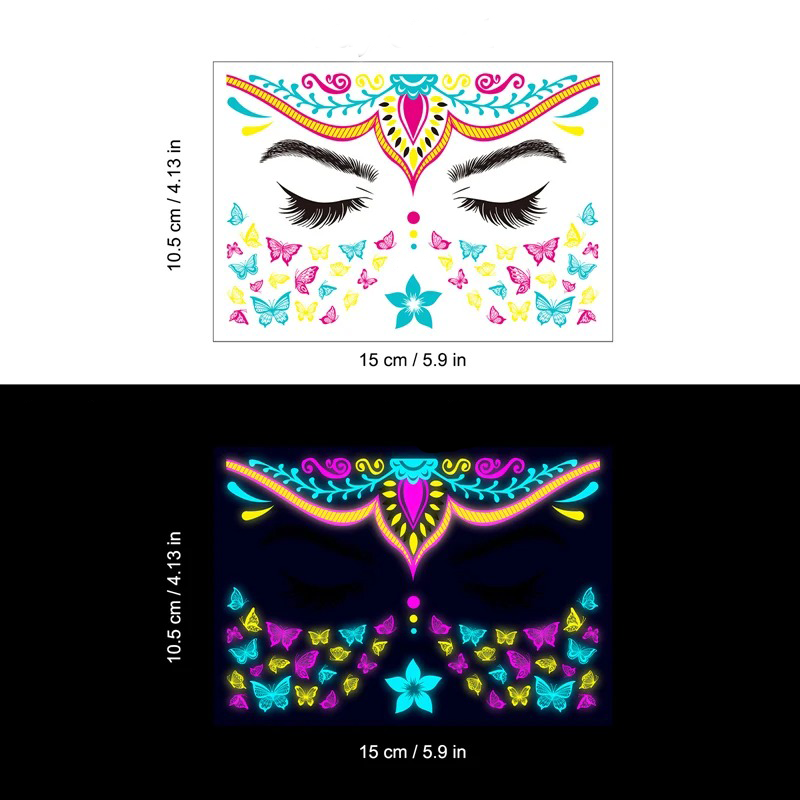 UV LIGHT TEMPORARY TATTOOS