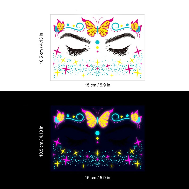 UV LIGHT TEMPORARY TATTOOS