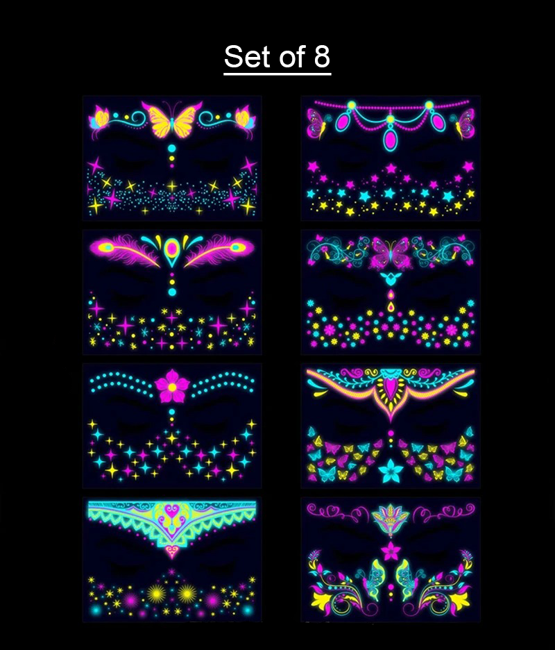 UV LIGHT TEMPORARY TATTOOS