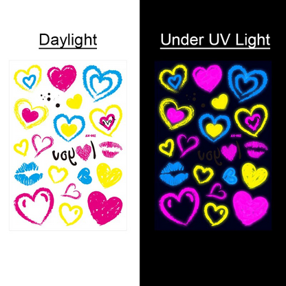 UV LIGHT TEMPORARY TATTOOS